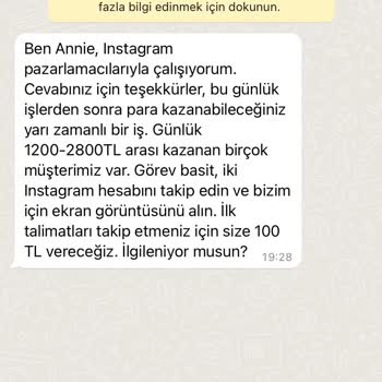 WhatsApp Yurt Dışından Gelen Mesaj