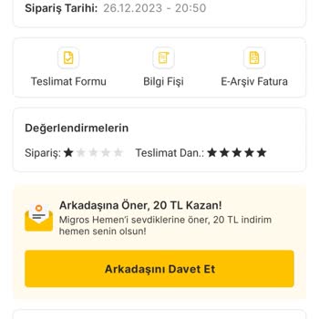 Migros Yanlış Gelen Ürün