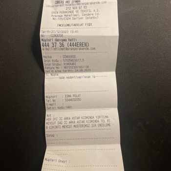 Converse İnceleme Hatası Yapıldı