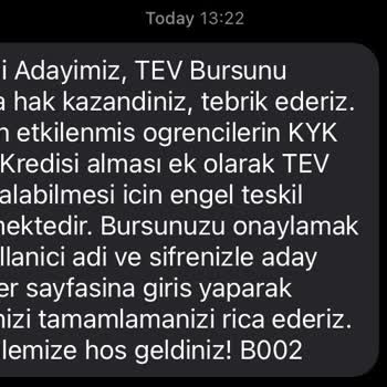 Tev Bursunu Kazandım Ama Sistemde Gözükmüyor