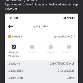 Madame Coco Eksik Ürün Gönderildi