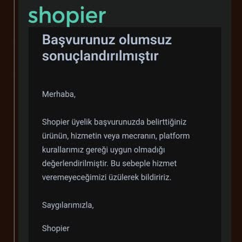 Shopier Topluluk Kuralları Başvuru Hatası