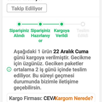 Ceva Kargolar Zamanı Da Teslim Edilmiyor.