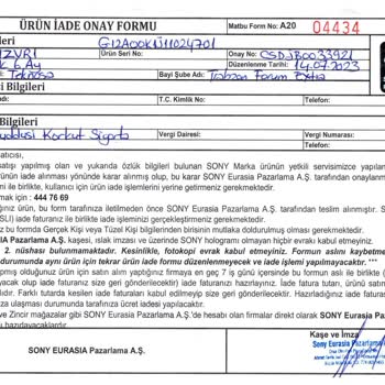 Teknosa'dan Satın Aldığım PlayStation VR2 Hatalı Cihaz Arızalı.