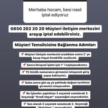 Türkiye Hayat Emeklilik Bireysel Emeklilik İptali