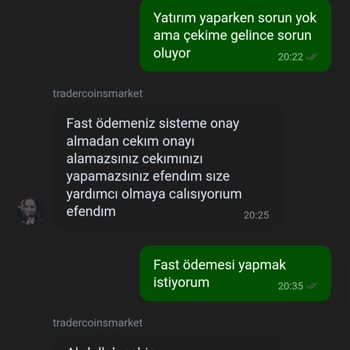 Tradercoinsmarket Çekim İşlemi Sorunları Ve Talep Edilen Ek Ödemeler