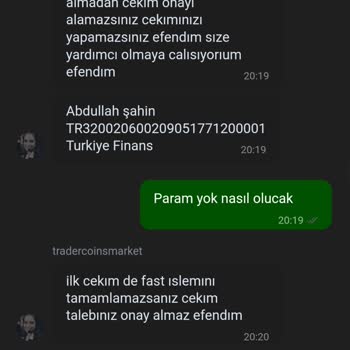 Tradercoinsmarket Çekim İşlemi Sorunları Ve Talep Edilen Ek Ödemeler