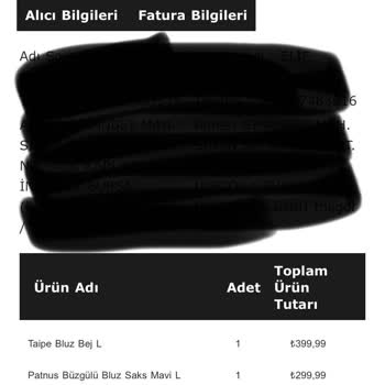 Elif Teke Boutique Ödeme Yapıldı Ürün Yok