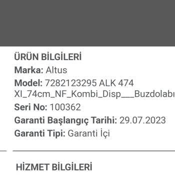 Altus Buzdolabı Alk474 Soğutmuyor