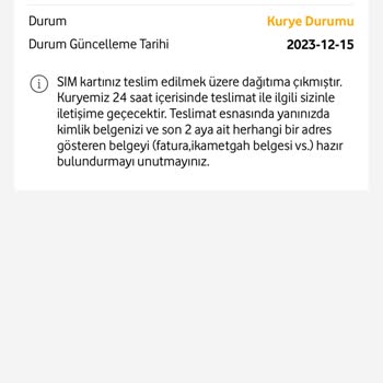Vodafone Yeni Hat Aktivasyonu Sorunu
