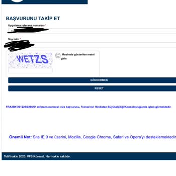 VFS Global Fransa Konsolosluğu Vize Başvurusu Ve Takip Sistemi