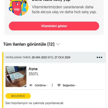 Letgo İlanlarım Beklemede Kalıyor Etkin Olmuyor