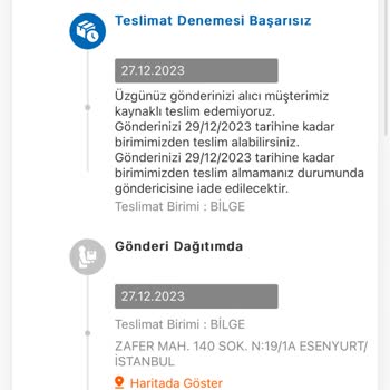 MNG Kargo "sipariş Teslim Edilemedi" Sorunu