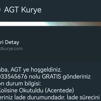 AGT Kurye Adreste Sorun Olmamasına Rağmen İade Ediyor