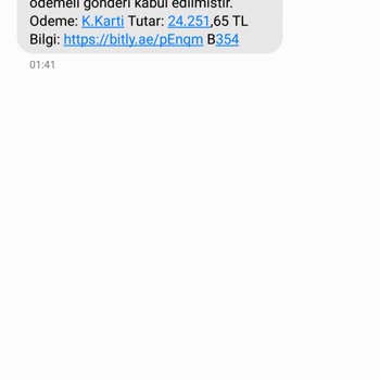 PTT Kargo Şüpheli Kargo Mesajı Ve. Haksız Tutar Talebi