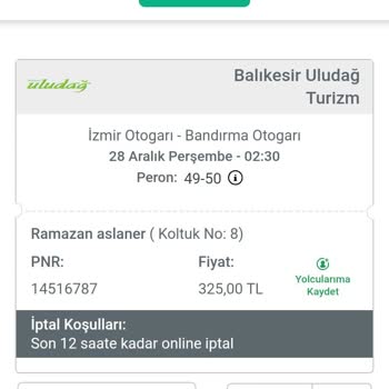 Uludağ Turizm Belediye Otobüsü Gibi