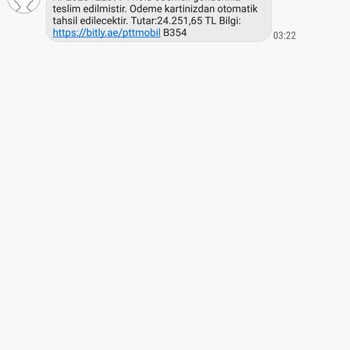 PTT Kargo İle İlgili SMS Mesajı