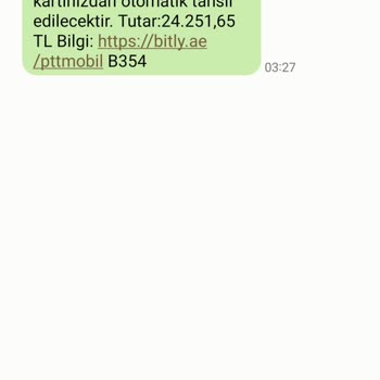 PTT Bank Ödeme Bildirimi Hatası Ve Sorumluluk Reddi