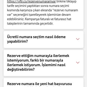 Vodafone 540 Numara Rezerve Şikayeti