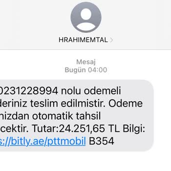 PTT Kargo Teslim Edilen Gönderi