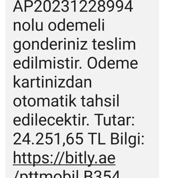 PTT Kargo Sahte Mesaj Uyarısı