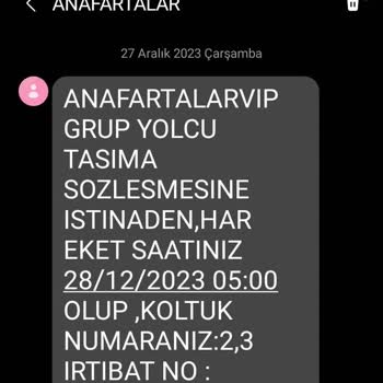 Yeni Anafartalar Tur Kafalarına Göre Koltuk Numarası Değiştiriliyor
