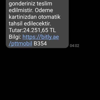 PttAVM Şüpheli Kargo Mesajı Ve Mağduriyetim