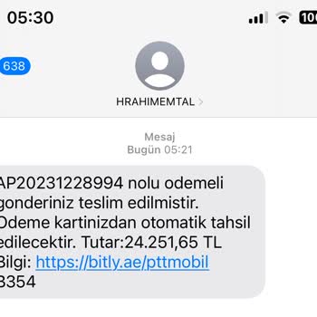 PTT Kargo Sahte Kargo Mesajı Şoku!
