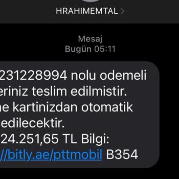 PTT Kargo Sahte Kargo Mesajı Mağduriyeti