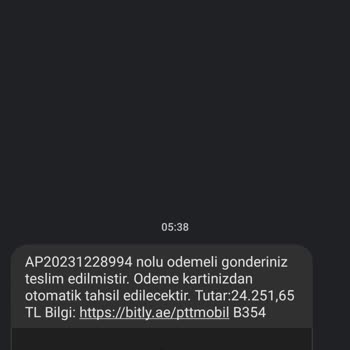 PTT Kargo İzinsiz Ödeme Talebi Şoku!