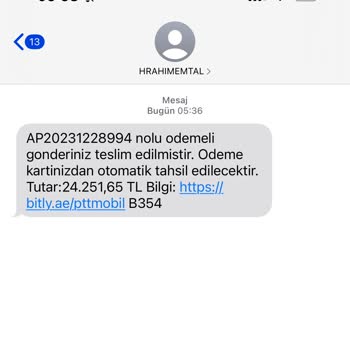 PTT Kargo Sahte Mesaj Uyarısı