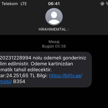 Hrahımemtal (SMS) PTT Sahte Mesaj
