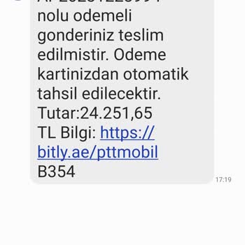 PTT Kargo PTT Mobil Sahte Mesaj