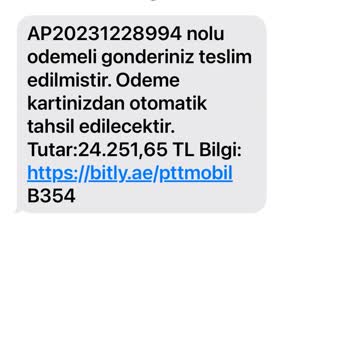 PTT Kargo Sahte Kargo Mesajı Mağduriyeti