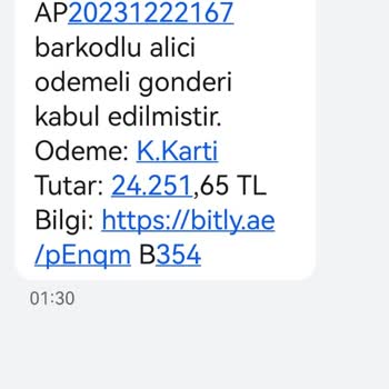 PTT Kargo PTT Linkli Mesaj Geldi