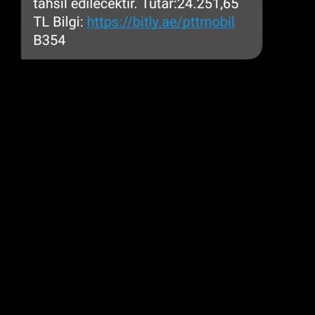 Hrahımemtal (SMS) Mesaj Olarak Ödeme Talep Ediyor