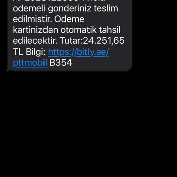 PTT Kargo Sahte Alışveriş Mesajı İle SMS Gönderimi