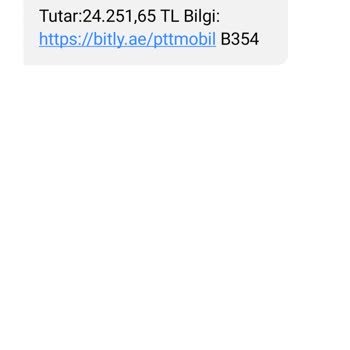 Hrahımemtal (SMS) PTT Mobil Tarafından Gelen Mesaj Şikayeti