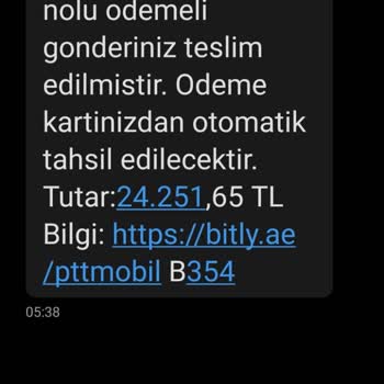 PTT Kargo Yalan Yanlış Mesaj