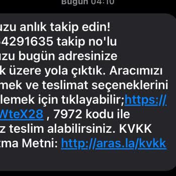 Aras Kargo Habersiz Gönderilen Kargo İle İlgili Şikayet