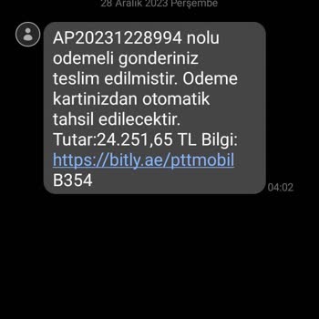PTT Bank Ani Ödeme Talebiyle Karşı Karşıya Kaldım!