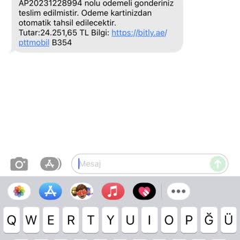 PTT Kargo Sipariş Teslim Mesajı