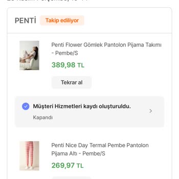 Penti Kargoya Verilmeyen Ürün