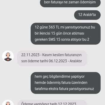 Vodafone Gecikme Bedeli Altında Fahiş Fiyat Yansıtıyor