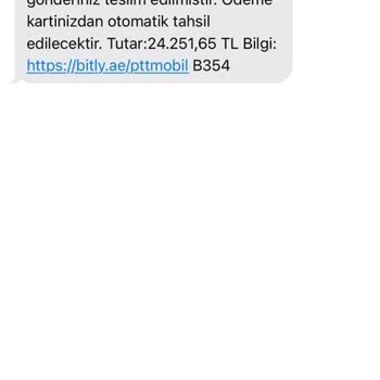 PTT Kargo Mobil Ücret Tahsili