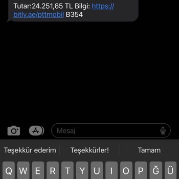 PTT Kargo Yanlış İçerikte Ve Tarafımla İlgili Olmayan Yanıltıcı SMS