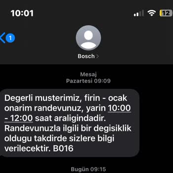 Bosch Yetkili Servisinin 3 Gündür Randevu Saatinde Gelmemesi