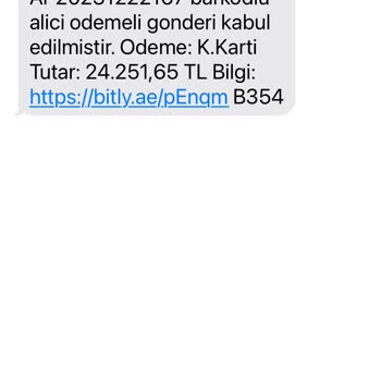 PTT Kargo Şüpheli Mesaj Bildirimi