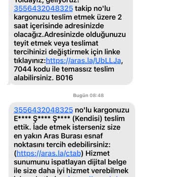 Aras Kargo Ürünü Teslim Etmeden Ettik Diyor