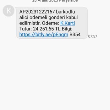PTT Kargo Diye Gelen Mesaj